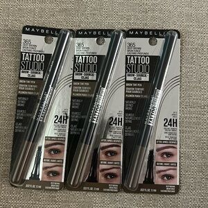 3X Maybelline Tattoo Studio Brow Pen #365 deep brown ( Firm price )
